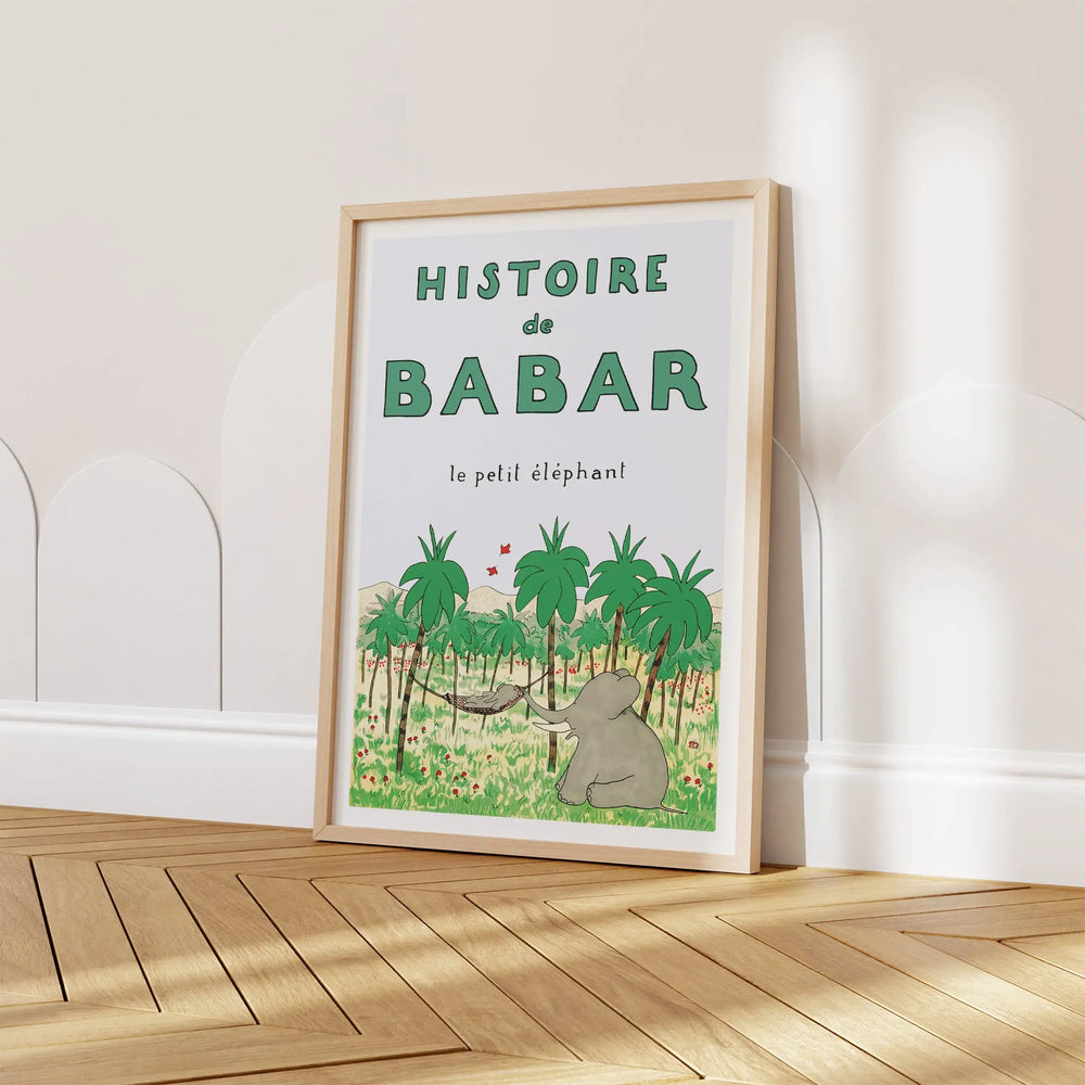 Hammock Nap by Jean de Brundhoff Poster Babar Collection