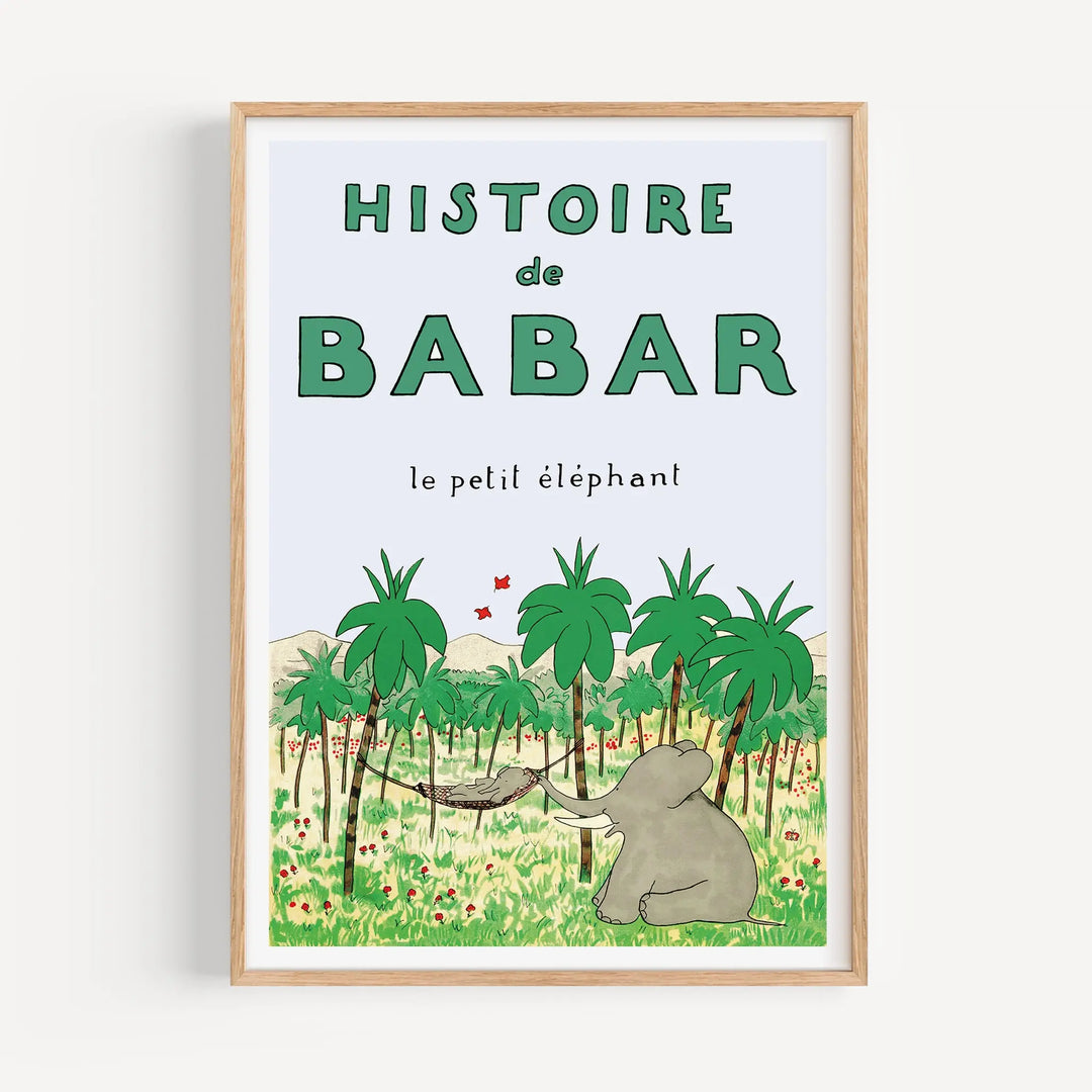 Hammock Nap by Jean de Brundhoff Poster Babar Collection