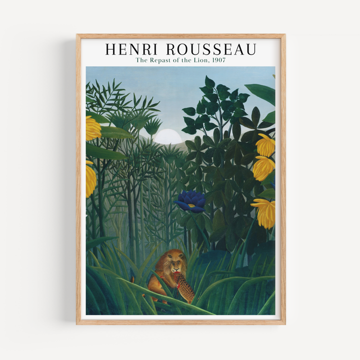 The Repast of the Lion Henri by Rousseau Poster