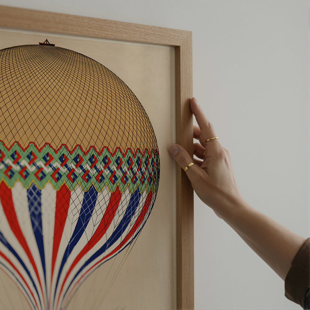 Hot Air Balloon Vintage Poster