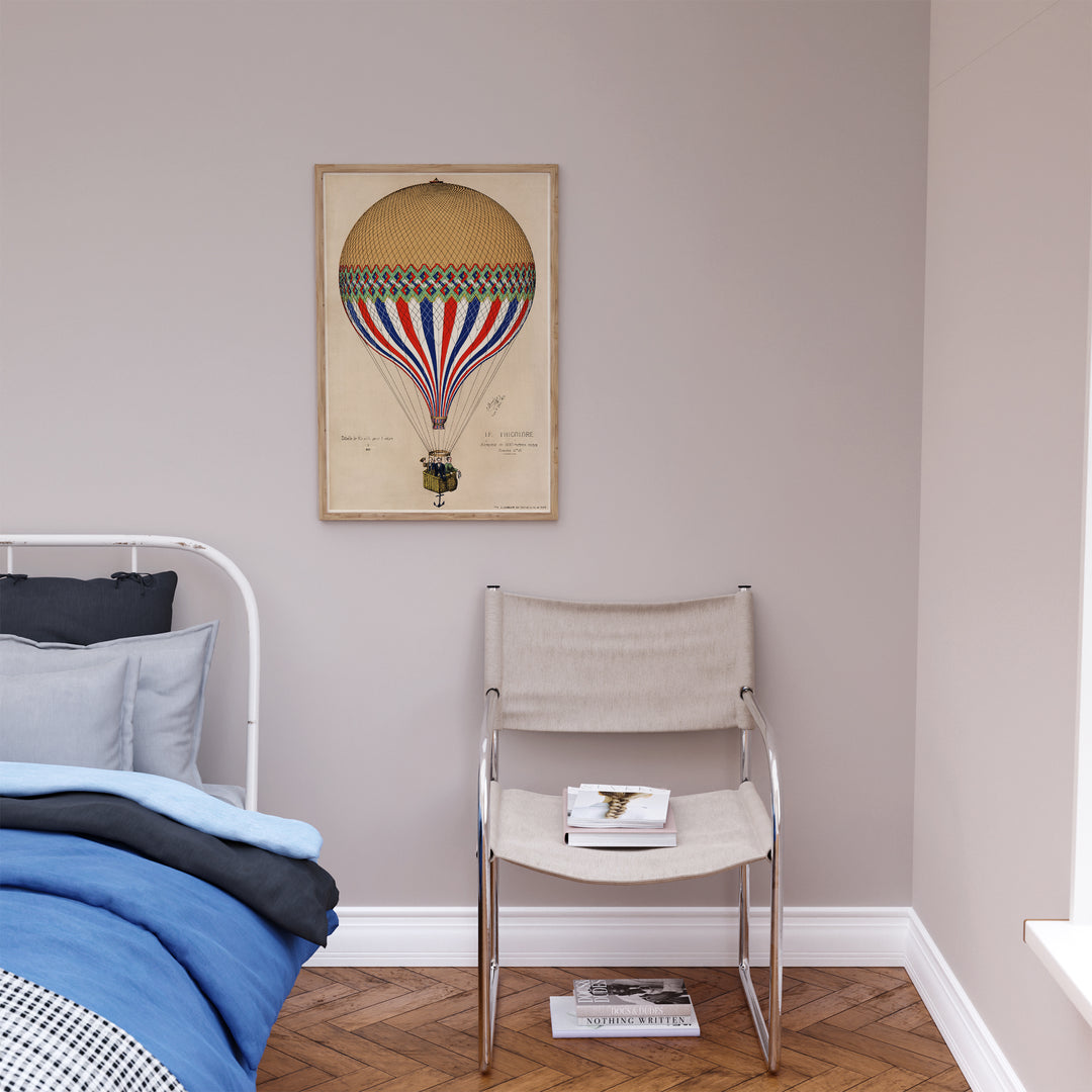 Hot Air Balloon Vintage Poster