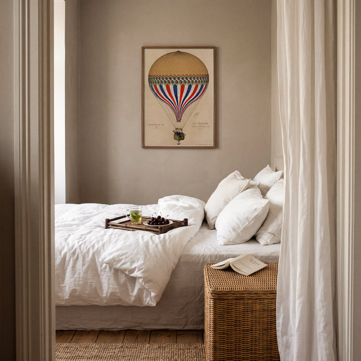 Hot Air Balloon Vintage Poster