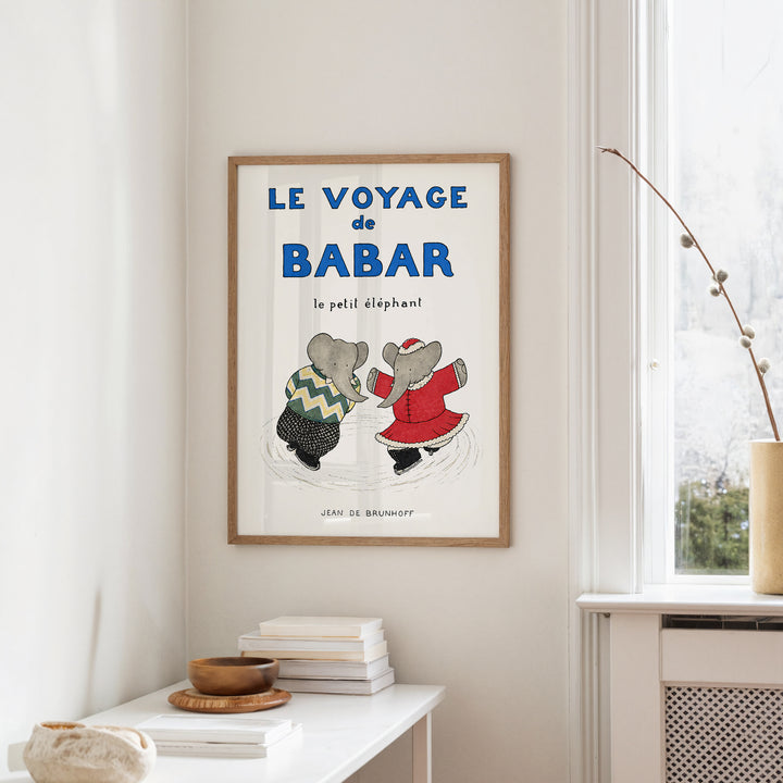 Ice Skating by Jean de Brunhoff Poster