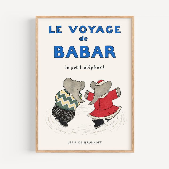 Ice Skating by Jean de Brunhoff Poster