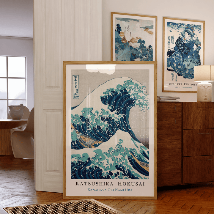 Japandi Blue Posters Set of 3 - Poster Room