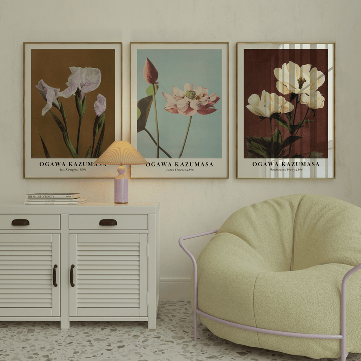 Japandi Flower Poster Set of 3 - Poster Room