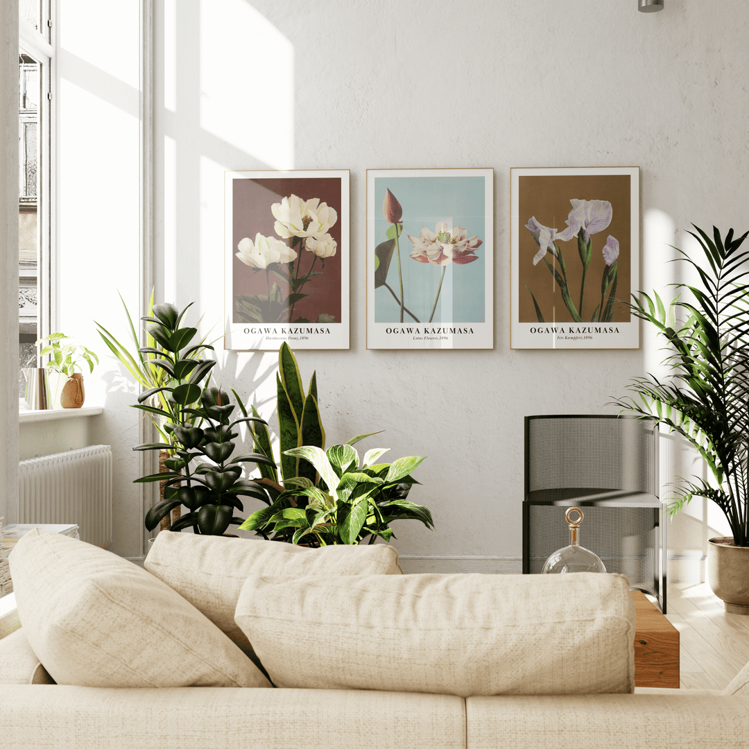 Japandi Flower Poster Set of 3 - Poster Room