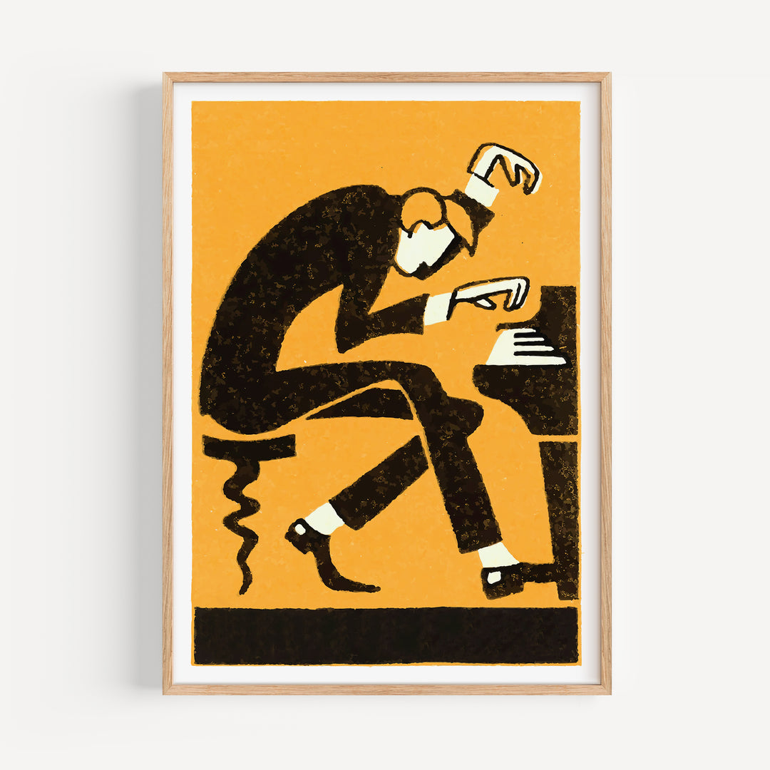 Jazz Piano Vintage Matchbox Poster