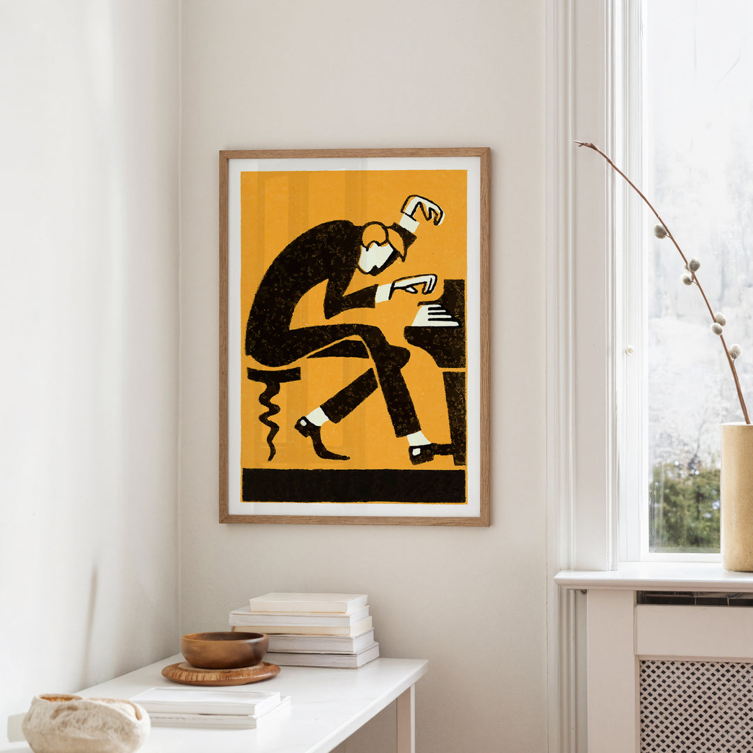 Jazz Piano Vintage Matchbox Poster