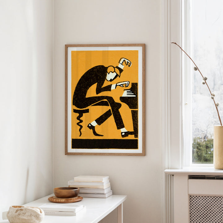 Jazz Piano Vintage Matchbox Poster