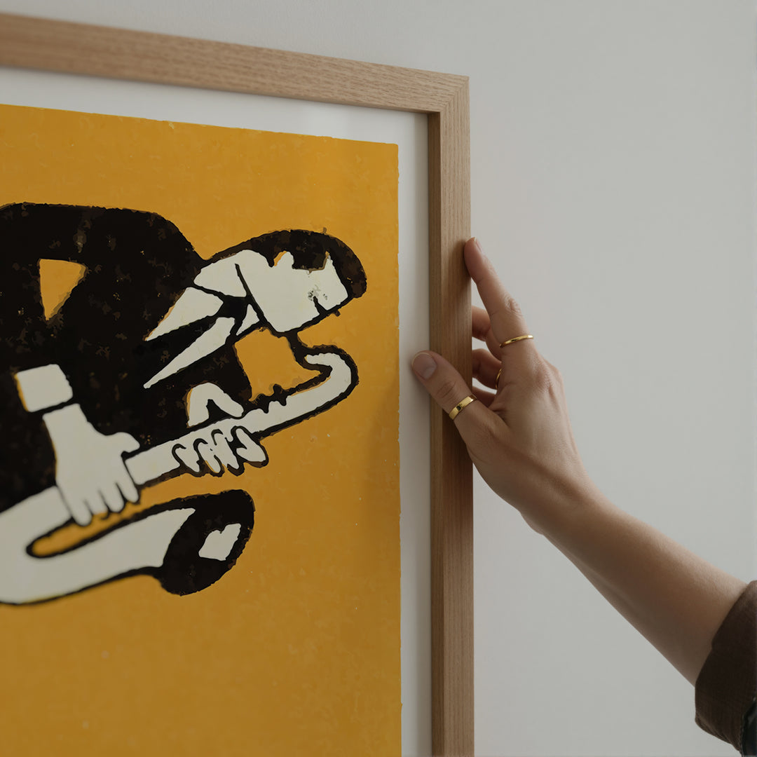 Jazz Saxophonist Vintage Matchbox Poster