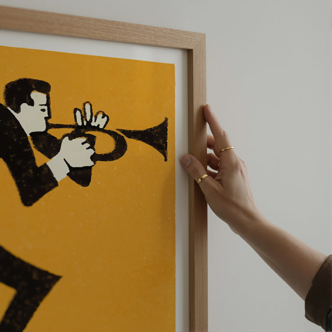 Jazz Trumpet Vintage Matchbox Poster