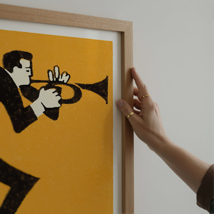 Jazz Trumpet Vintage Matchbox Poster