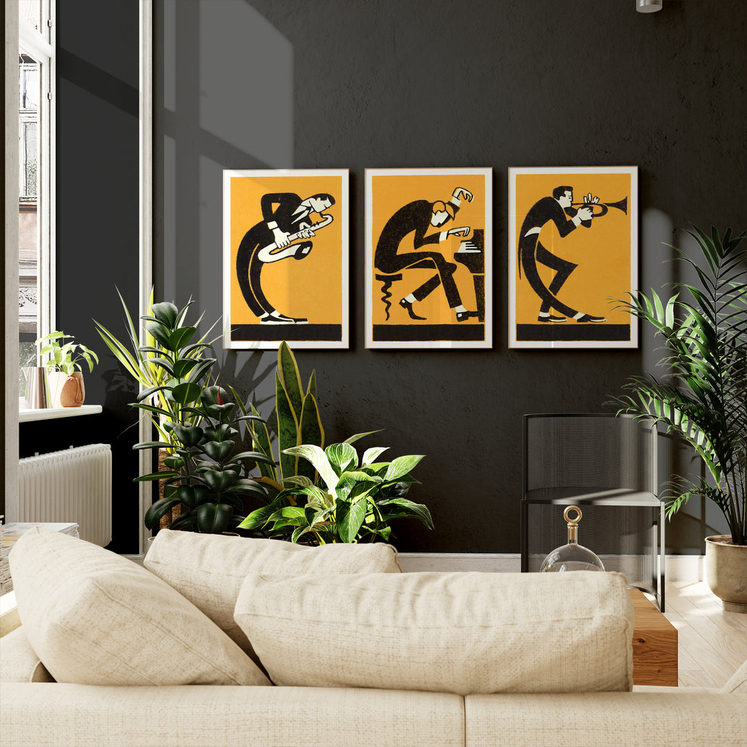 Jazz Vintage Matchbox Poster Set