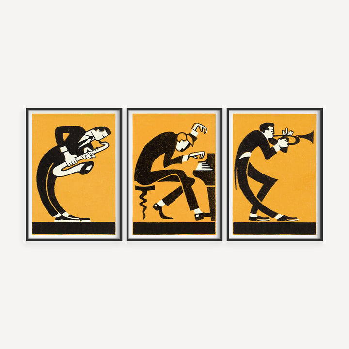 Jazz Vintage Matchbox Poster Set