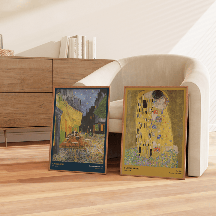 Gustav Klimt & Van Gogh Poster set of 2 - Poster Room