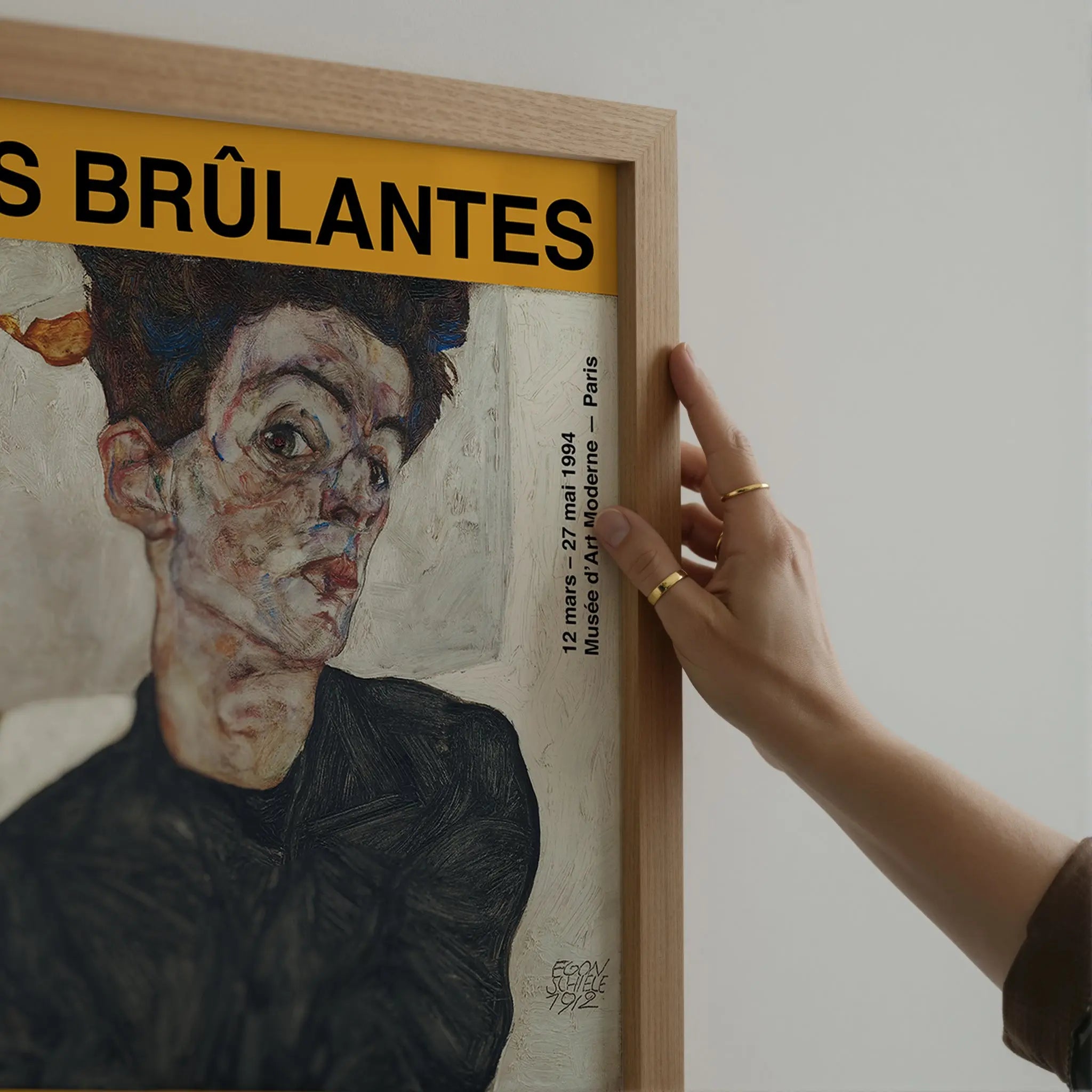 Egon Schiele Lignes Brûlantes Exhibition Poster - Poster Room