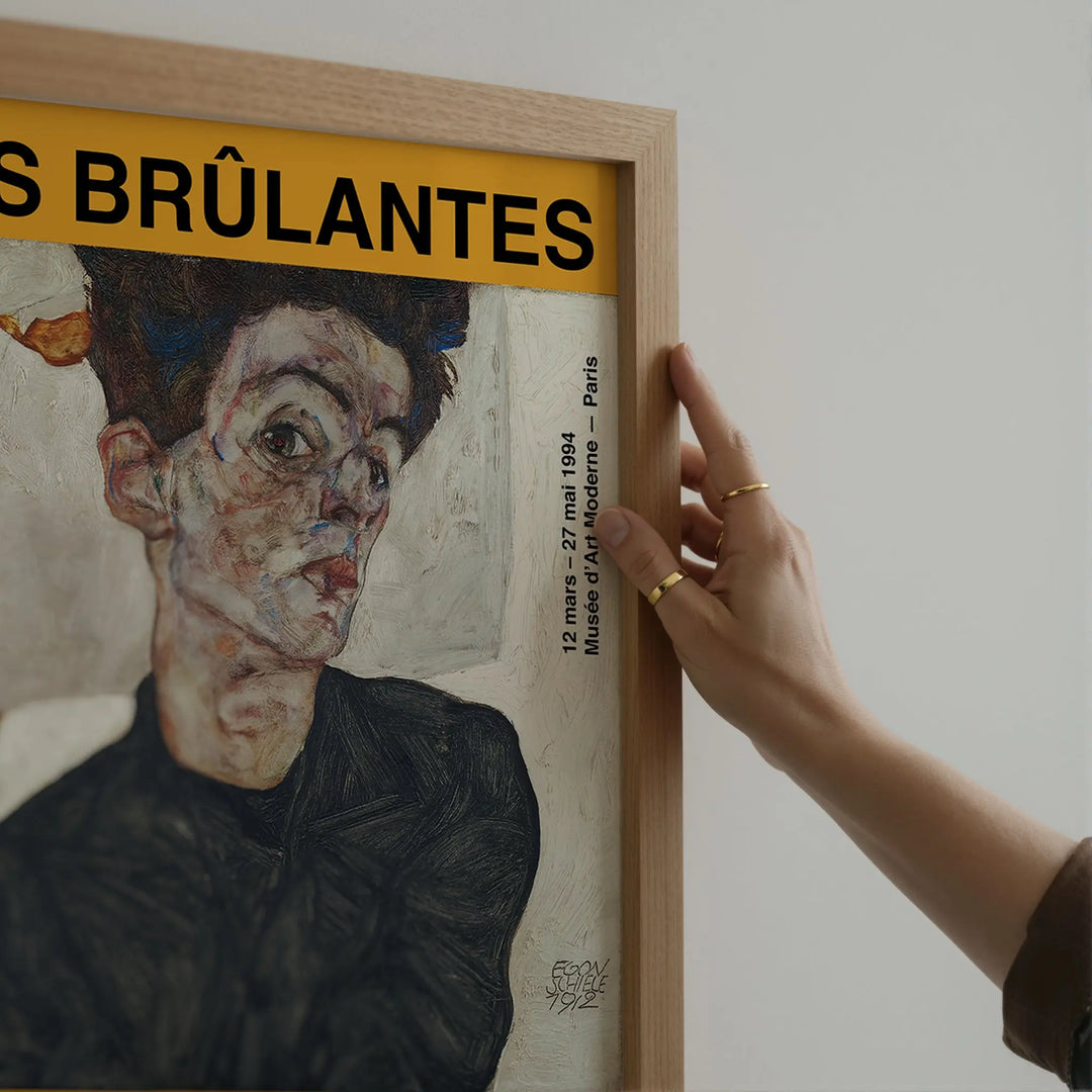Ligner Brûlantes Egon Schiele Exhibition Poster Egon Schiele