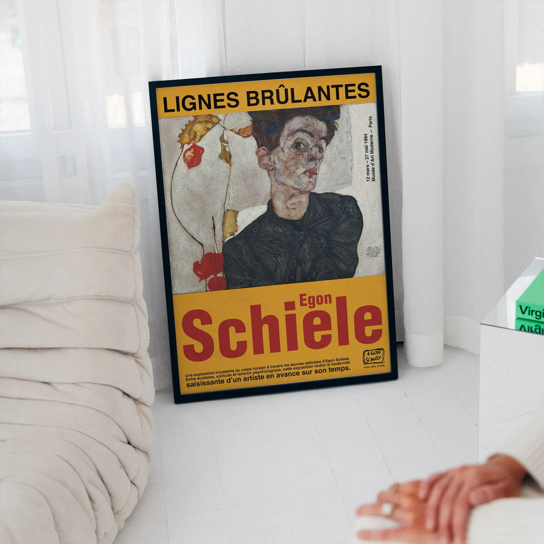 Ligner Brûlantes Egon Schiele Exhibition Poster Egon Schiele