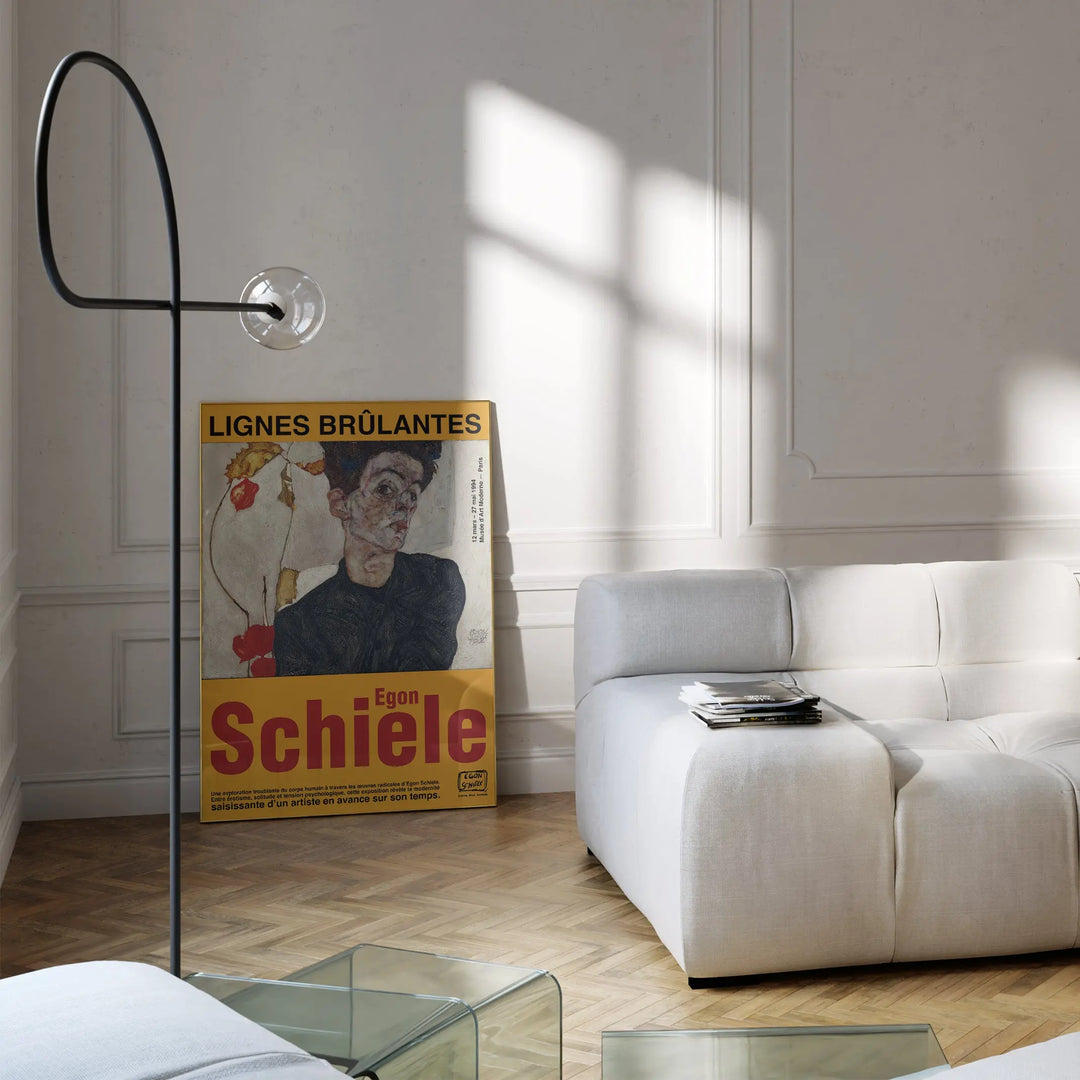 Ligner Brûlantes Egon Schiele Exhibition Poster Egon Schiele