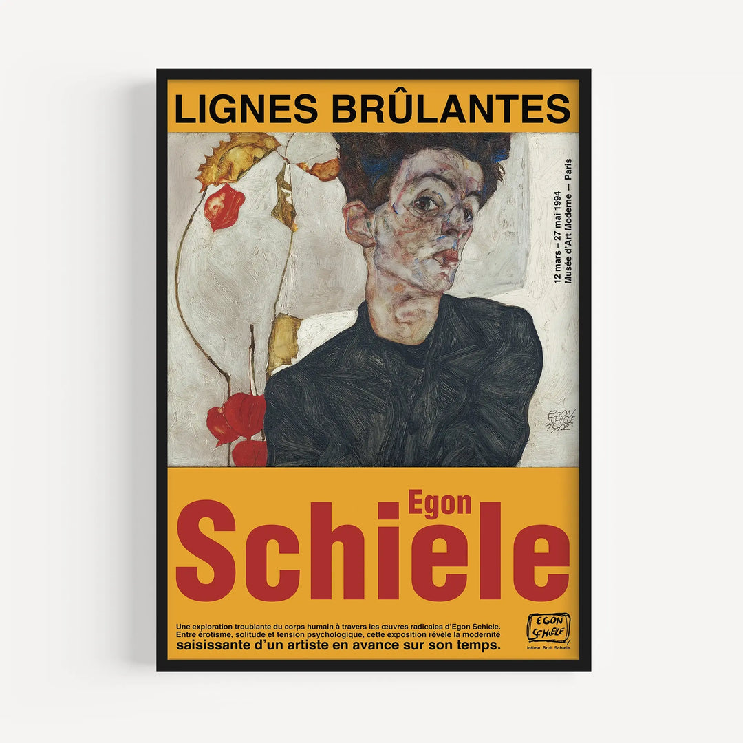 Ligner Brûlantes Egon Schiele Exhibition Poster Egon Schiele