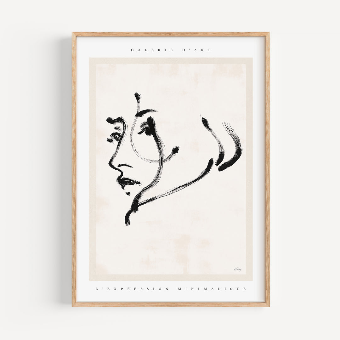 L'expression Minimaliste Line Art Poster