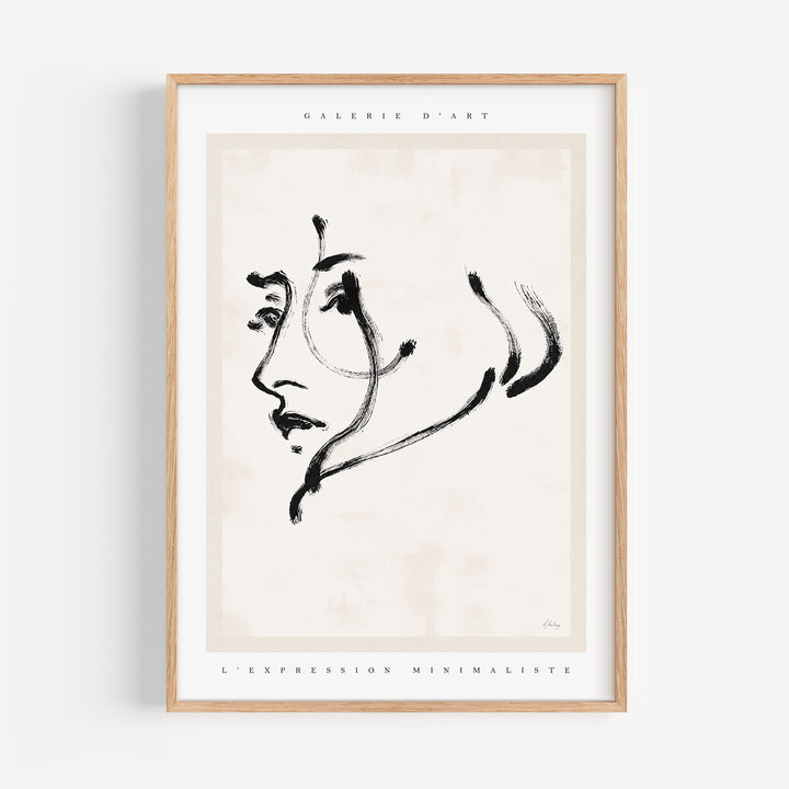 L'expression Minimaliste Line Art Poster