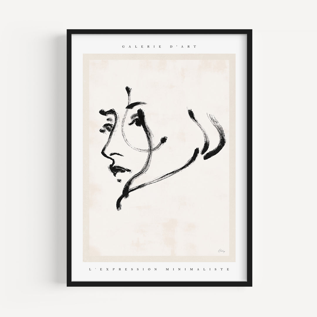L'expression Minimaliste Line Art Poster