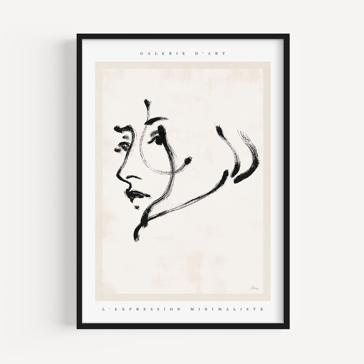 L'expression Minimaliste Line Art Poster