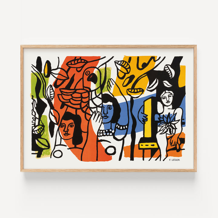 Les Femmes au Perroquet by Fernand Léger Poster