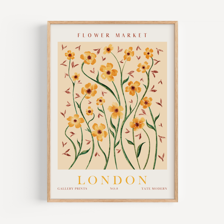 London Flower Market Poster