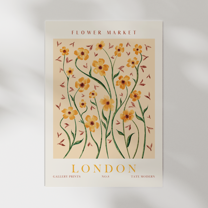 London Flower Market Poster