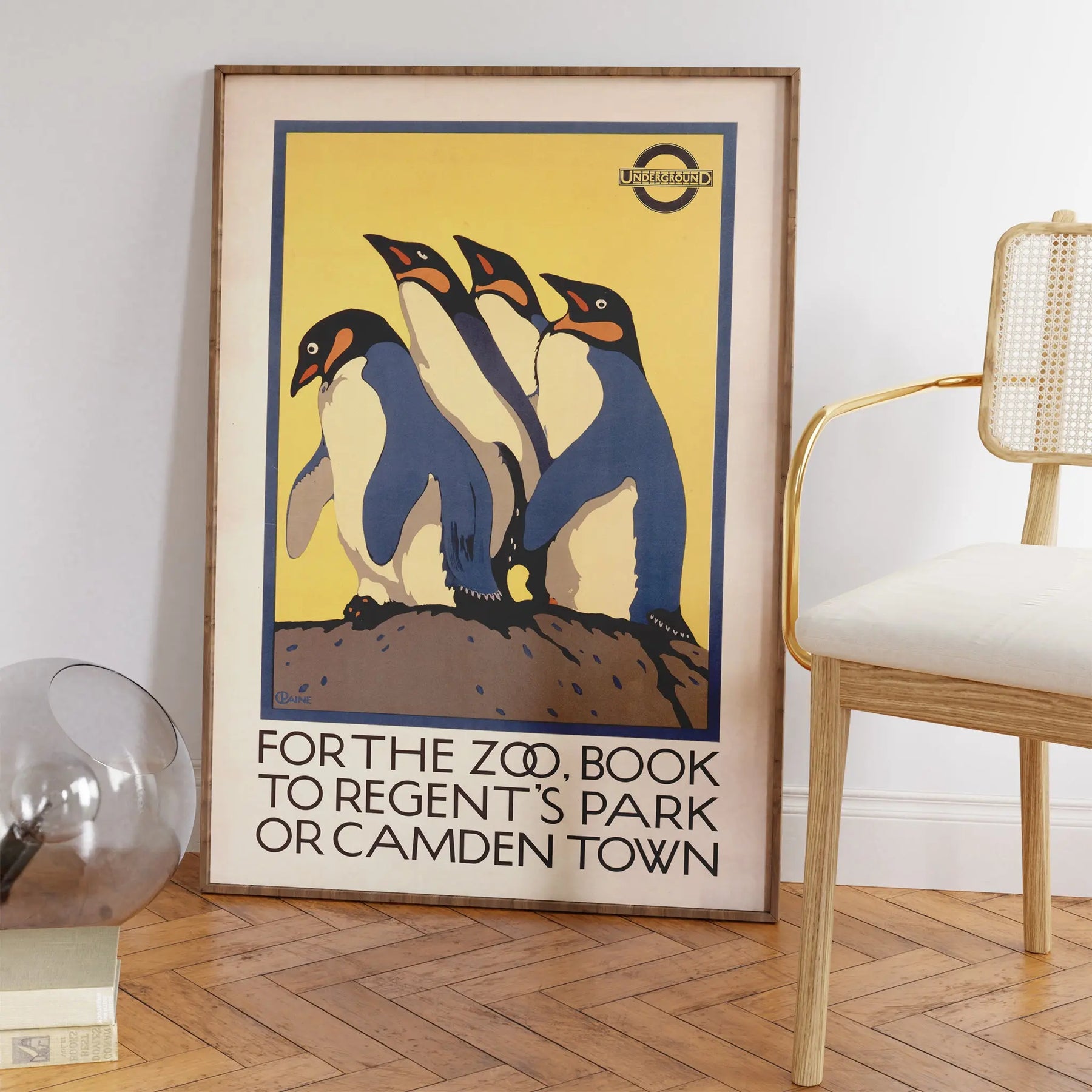 London Zoo Penguins Poster by Charles Paine - Art Deco - Poster Room