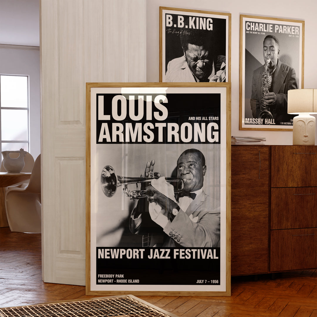 Louis Armstrong Newport Jazz Festival Poster