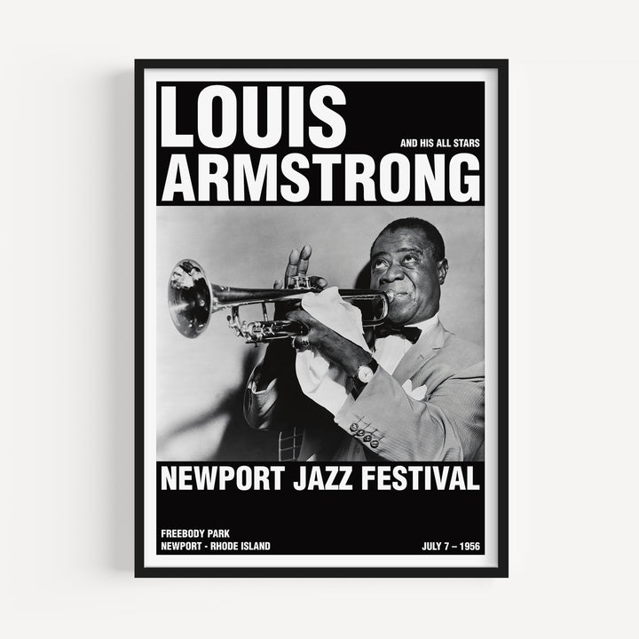 Louis Armstrong Newport Jazz Festival Poster