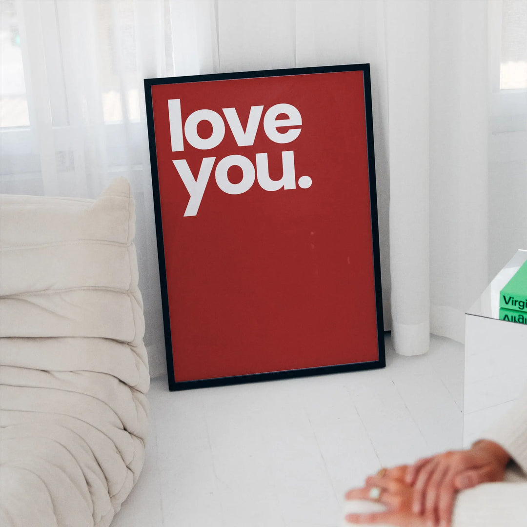 Love You Poster Poster Room