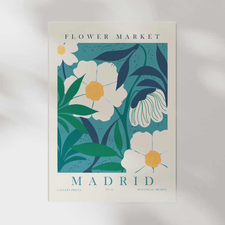 Madrid Flower Market Poster