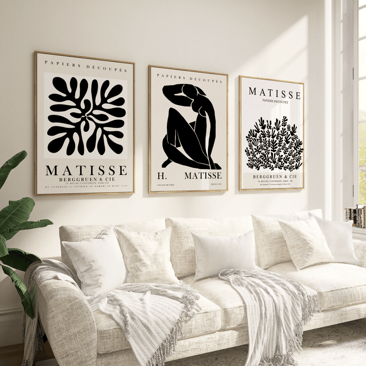 Matisse Black Poster Set of 3 - Poster Room