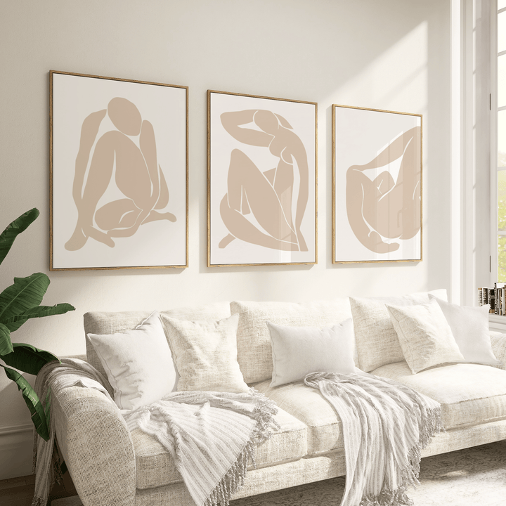 Matisse Woman in Beige Poster Set of 3 - Poster Room