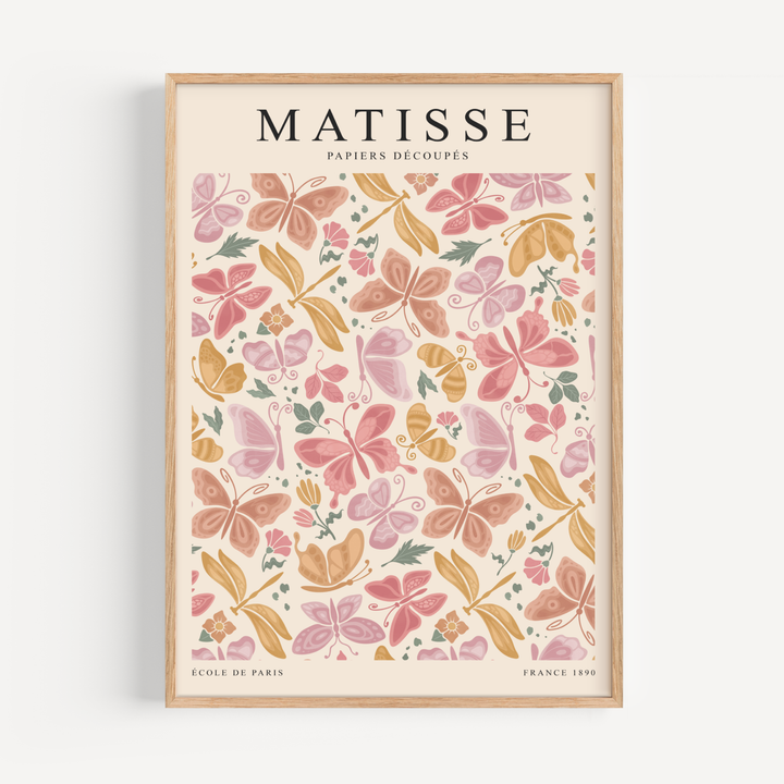 Butterflies Matisse Poster