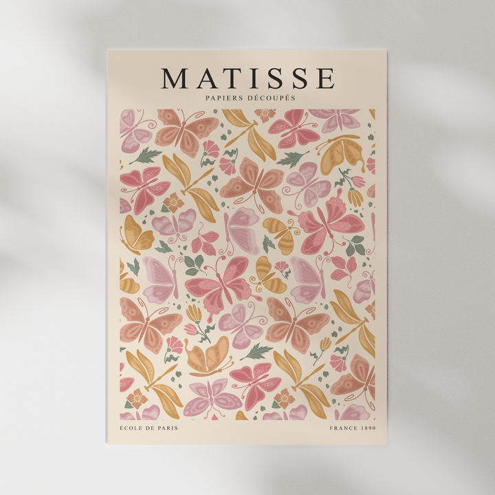 Butterflies Matisse Poster