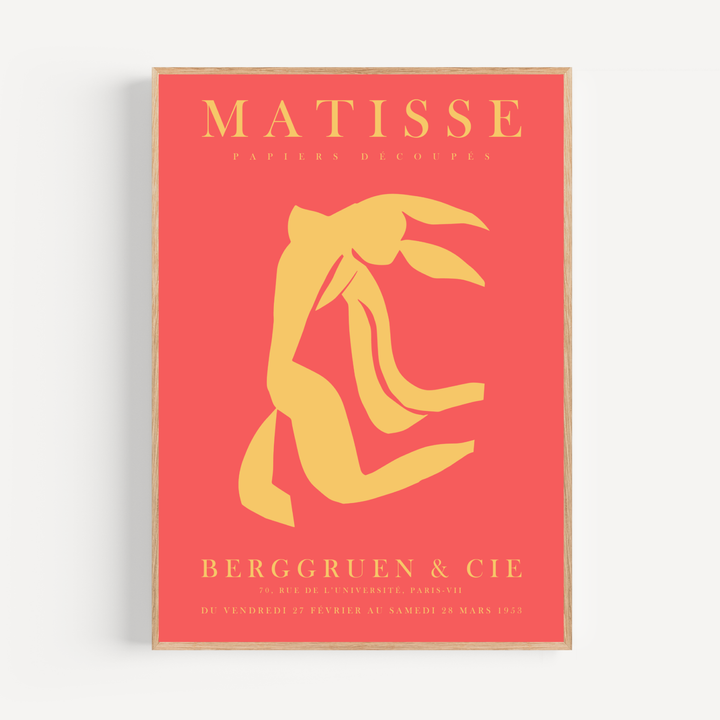 Papier Decoupes Red and Yellow Matisse Poster