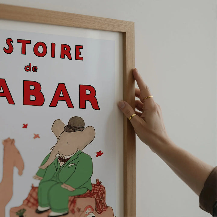 Meeting in the Desert by Jean de Brundhoff Poster Babar Collection