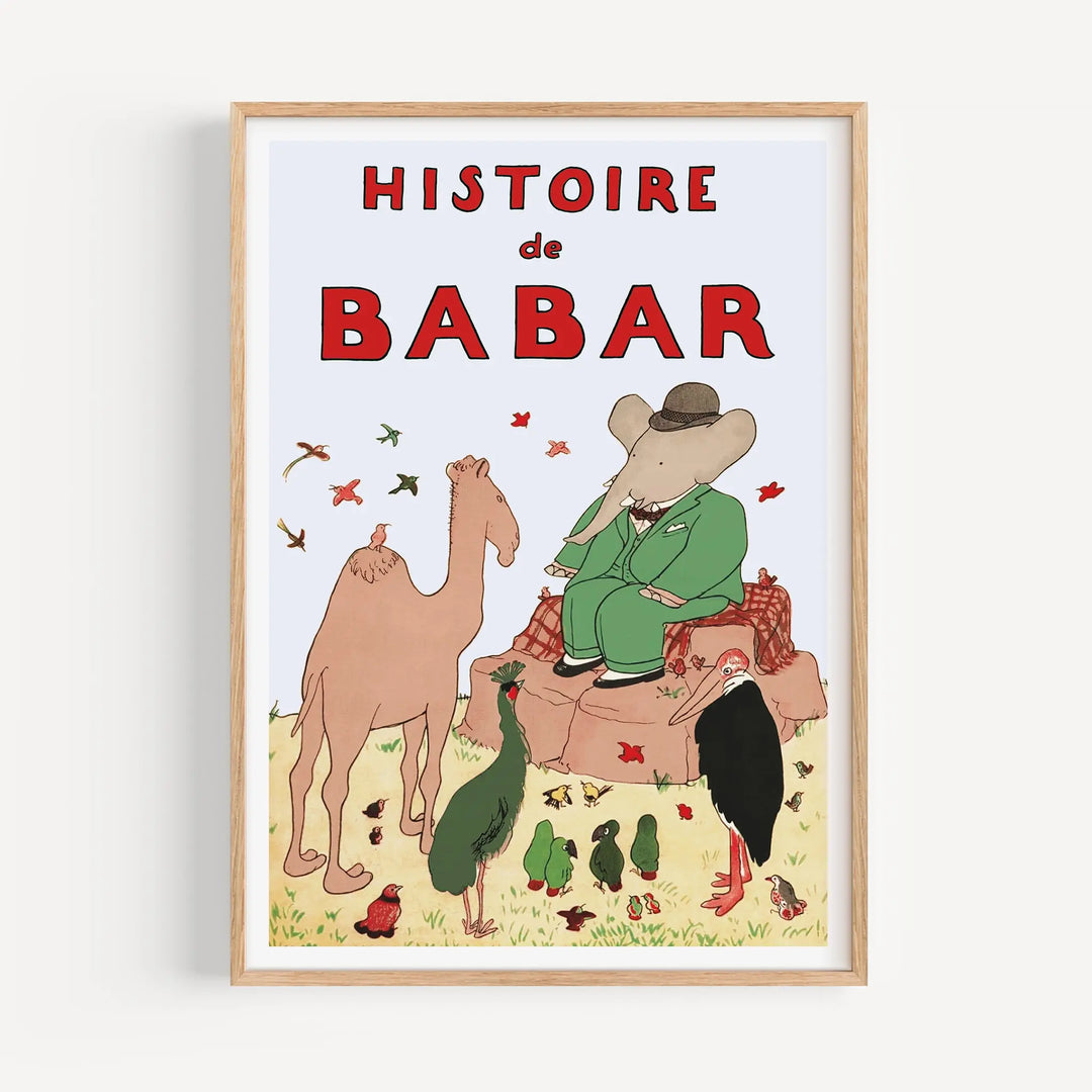 Meeting in the Desert by Jean de Brundhoff Poster Babar Collection