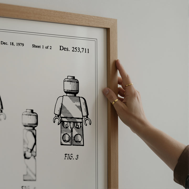 Minifigure Toy Patent Poster