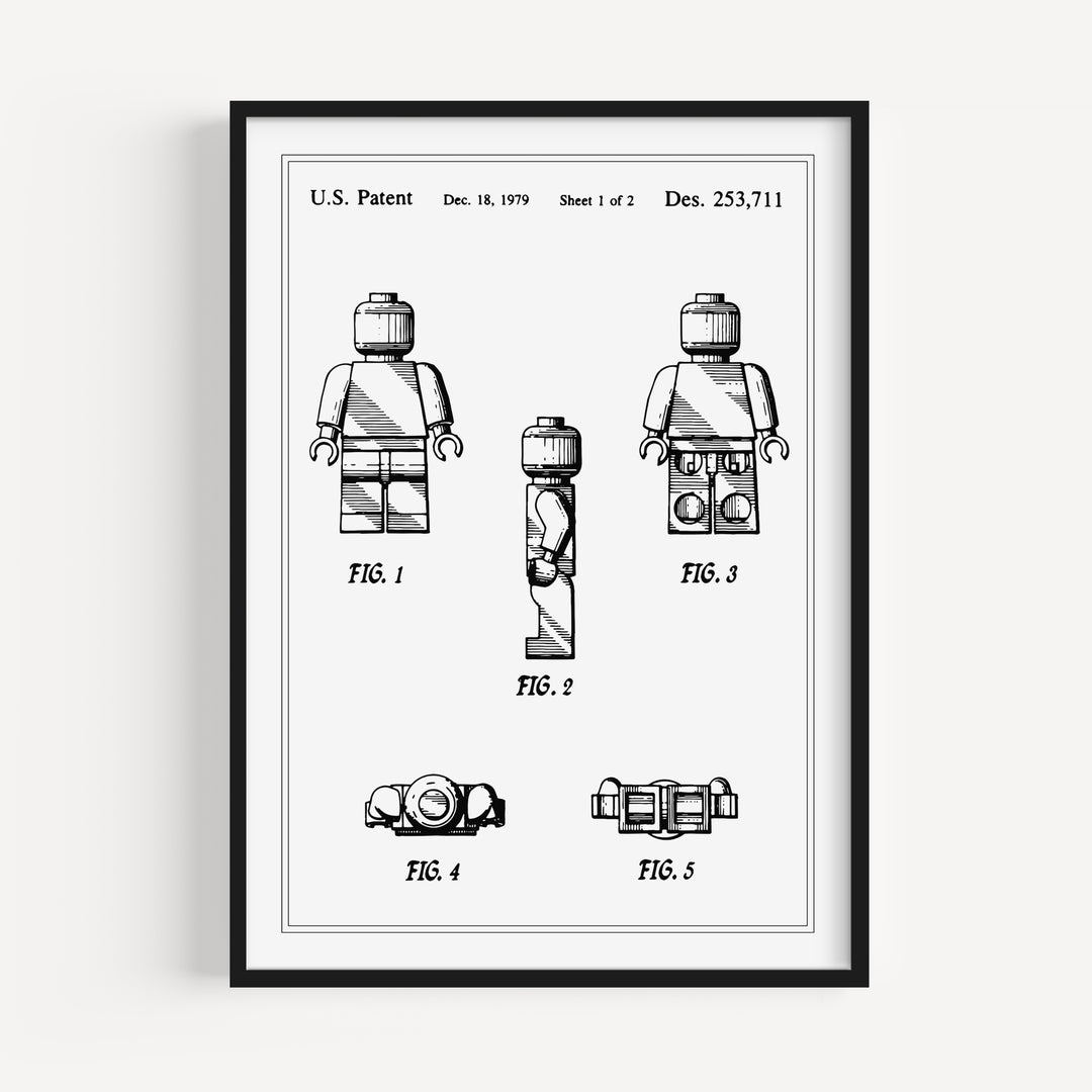 Minifigure Toy Patent Poster