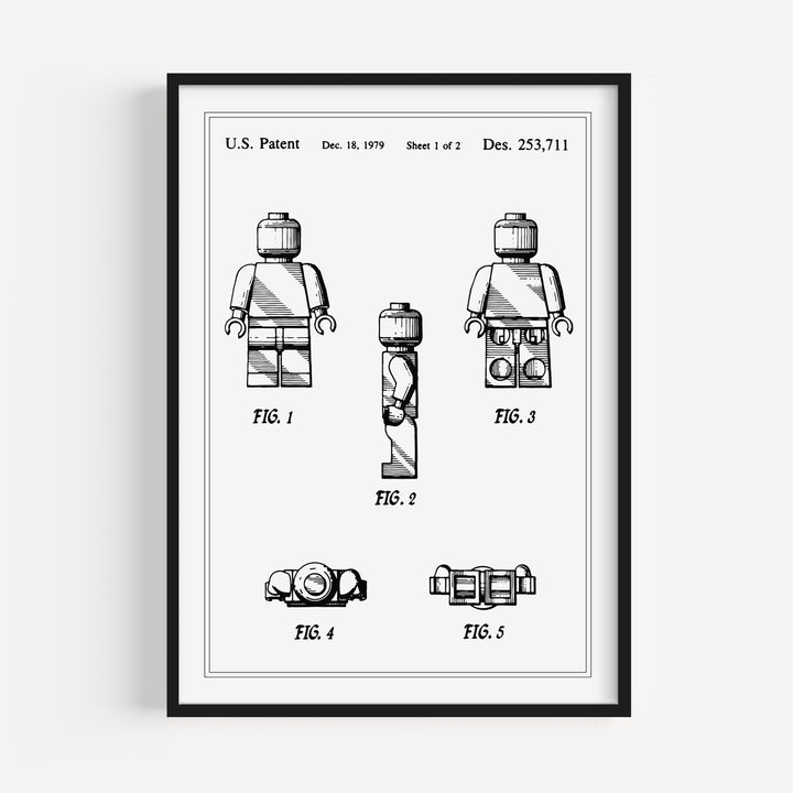 Minifigure Toy Patent Poster
