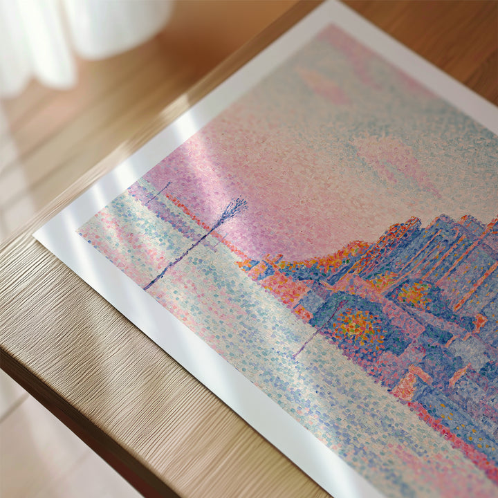 Mont Saint-Michel, Setting Sun by Paul Signac Poster