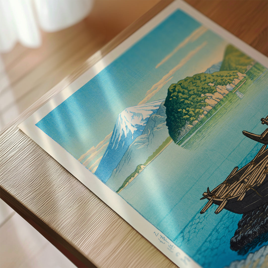 Morning at Mitohama by Hasui Kawase Poster