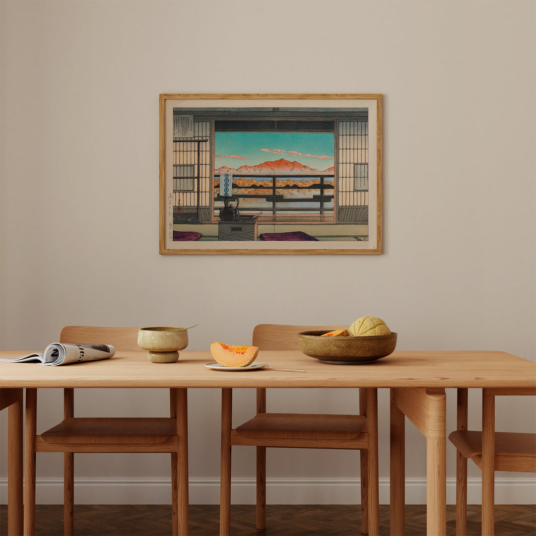 Morning at the Arayu Spa in Shiobara by Hasui Kawase Poster